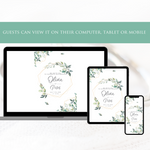Load image into Gallery viewer, Digital Wedding Invitation &amp; RSVP - Mini Wedding Website - Tropical - Modern - Personalised Electronic Mobile Invite-WWS-004
