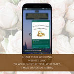 Load image into Gallery viewer, Digital Wedding Invitation &amp; RSVP - Mini Wedding Website - Tropical - Modern - Personalised Electronic Mobile Invite-WWS-005
