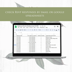 Load image into Gallery viewer, Digital Wedding Invitation &amp; RSVP - Mini Wedding Website - Tropical - Modern - Personalised Electronic Mobile Invite-WWS-007
