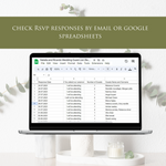 Load image into Gallery viewer, Digital Wedding Invitation &amp; RSVP - Mini Wedding Website - Tropical - Modern - Personalised Electronic Mobile Invite-WWS-008
