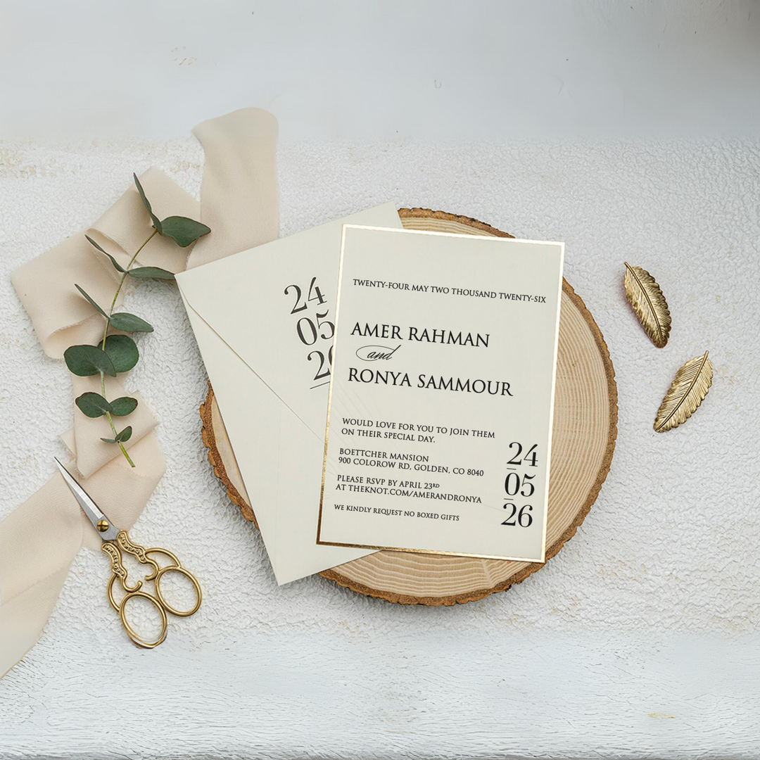 Simple and Classic Wedding Invitation Suite-Modern Minimalist Wedding Invitations-IS-022