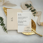 Load image into Gallery viewer, Gold-Edged Dual-Tone Wedding Invitation - The Exquisite Harmony of Cream and White-Simple and Classic Wedding Invitation Suite-IS-030
