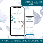 Load image into Gallery viewer, Digital Wedding Invitation &amp; RSVP - Mini Wedding Website - Tropical - Modern - Personalised Electronic Mobile Invite-WWS-006
