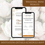 Load image into Gallery viewer, Digital Wedding Invitation &amp; RSVP - Mini Wedding Website - Tropical - Modern - Personalised Electronic Mobile Invite-WWS-005
