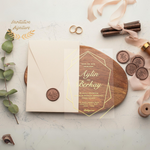 Load image into Gallery viewer, Modern Wedding Invitation Acrylic Clear Gold Classic Luxurious Design Transparent Invite with Envelope Engagement Anniversary Invite Card - IS-008
