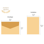 Load image into Gallery viewer, Wedding Invitation, Paper Invitations, Paper Gold Invitations, Minimalist Design, Letter Paper Invitation, Wedding Invitation Set - IS-018
