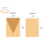Load image into Gallery viewer, Elegant Wedding Invitation Set - Gold Foil Deckle Edge Invitations with Wax Seal - Minimalist Green Envelope - Modern Wedding Invitation - IS-007
