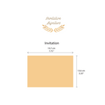 Load image into Gallery viewer, Wedding Invitation with minimalist design,  Acrylic Gold Invitations, Uniqe design, Gold foil, Clear Acrylic Invitation, with Envelope - IS-014
