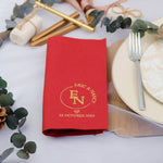 Load image into Gallery viewer, Personalized Airlaid Napkin with Gold Foil, Linen-like Napkin, Custom Dinner Napkin 16&#39;x16&#39; - NPKN-07
