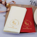 Load image into Gallery viewer, Personalized Airlaid Napkin with Gold Foil, Linen-like Napkin, Custom Dinner Napkin 16&#39;x16&#39; - NPKN-07
